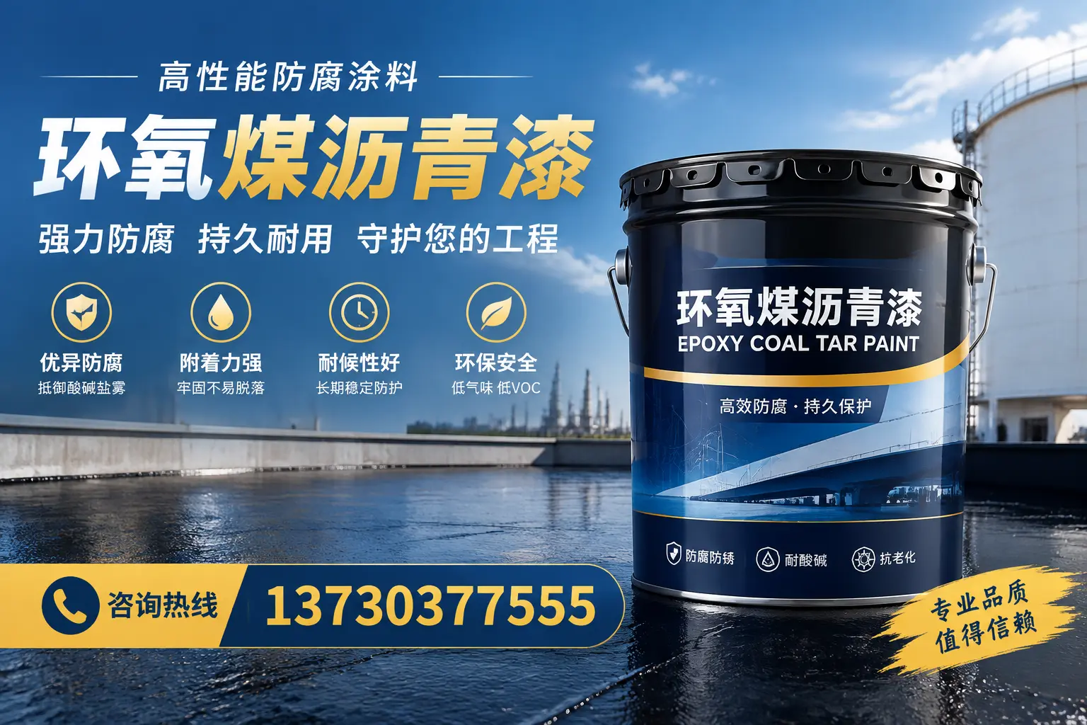 环氧煤沥青漆的耐久性分析,适合中阳的使用场景